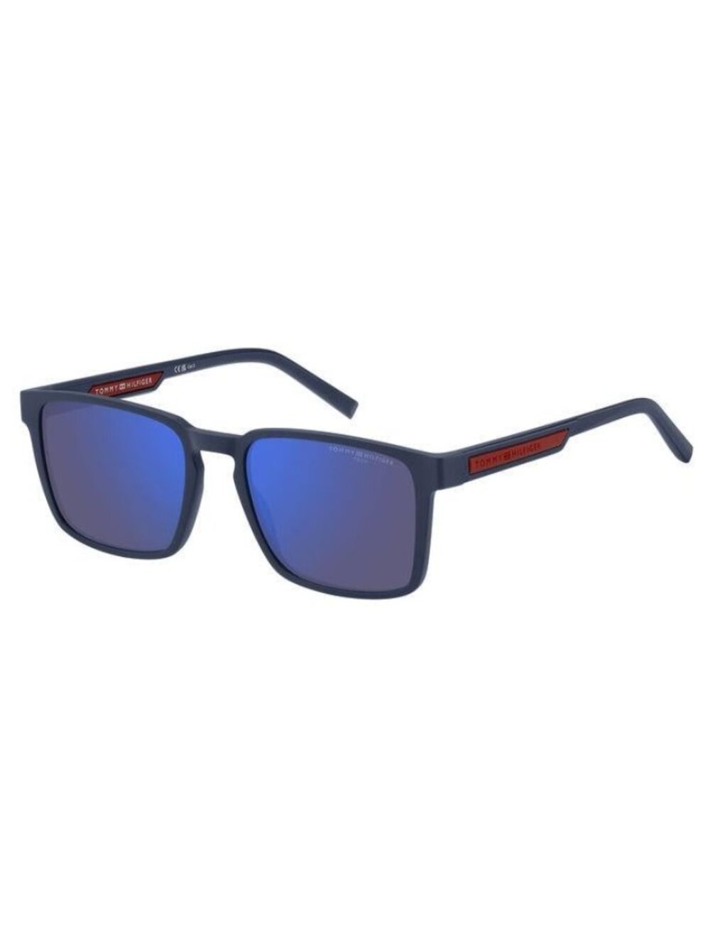 New Tommy Hilfiger Men's Sunglasses Blue Square Multicolor Lens Injected Frame